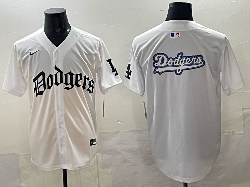 Men 2025 Los Angeles Dodgers Blank White 7th generations Joint Name Nike MLB Jersey style 011